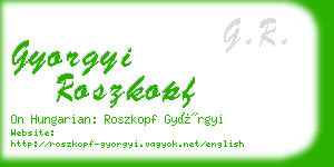 gyorgyi roszkopf business card